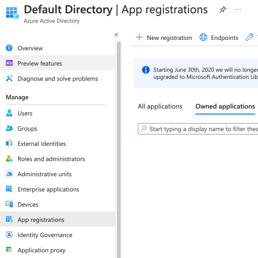 App registrations