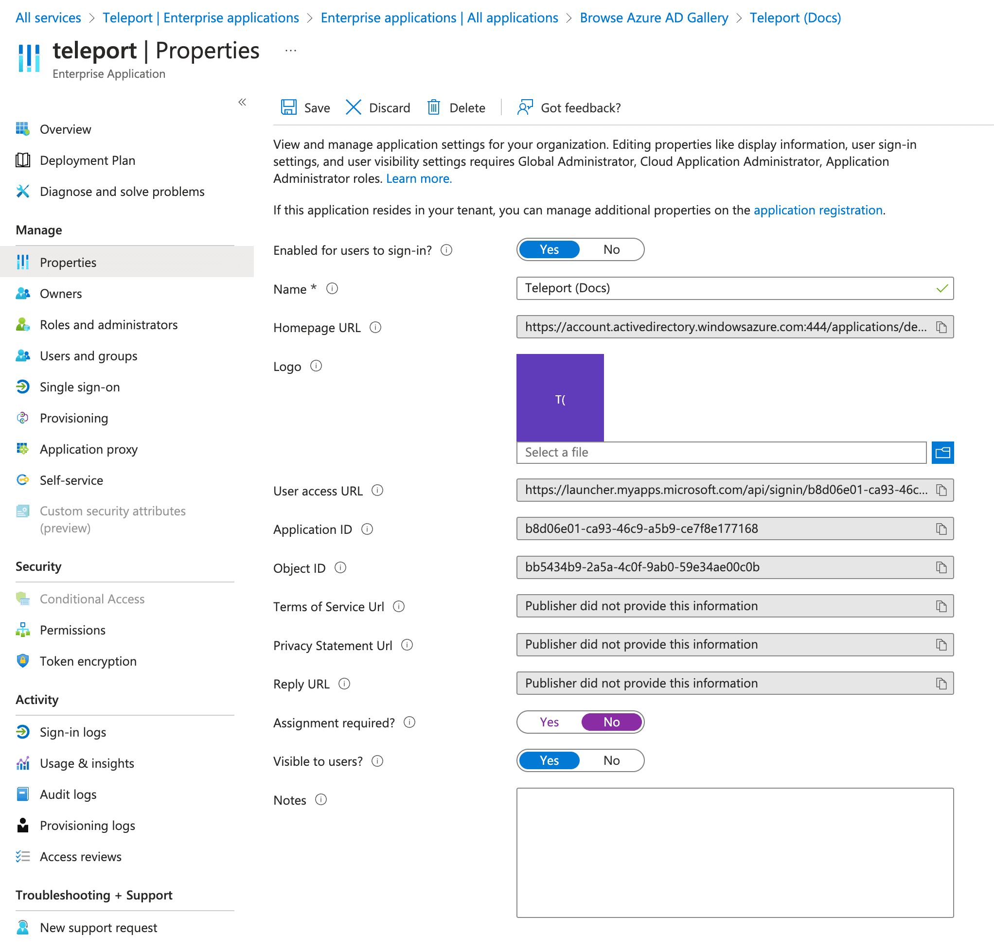 Turn off user assignment